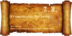 Krompaszky Melinda névjegykártya